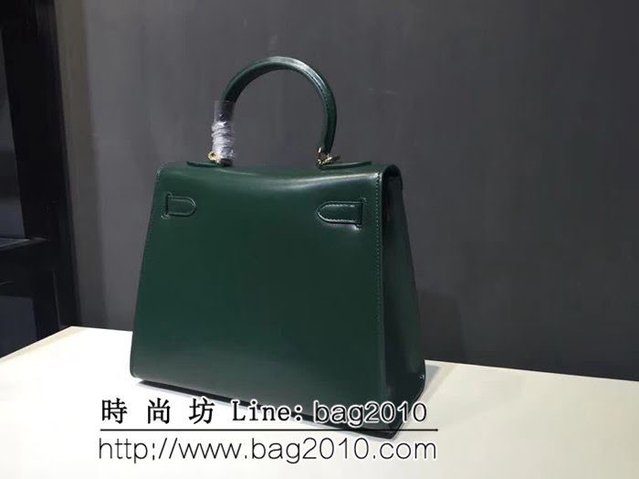 愛馬仕Hermes BOX鏡面牛皮凱莉包 時尚手提包 0AM1005